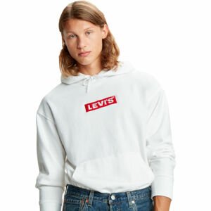 Levi's RELAXED GRAPHIC HOODIE Pánská mikina, bílá, velikost XL