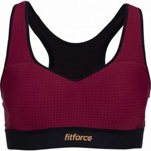 Fitforce SYMI Dámská fitness podprsenka, vínová, velikost 85B