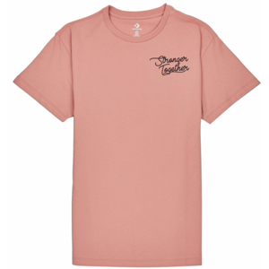 Converse STRONGER TOGETHER RELAXED TEE Dámské tričko, lososová, veľkosť XS