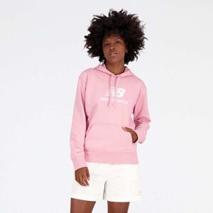 New Balance ESSENTIALS STACKED LOGO FRENCH TERRY HOODIE W Dámská mikina, růžová, velikost