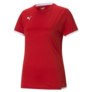 Puma TEAMLIGA JERSEY TEE W Dámské fotbalové triko, červená, velikost