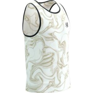 Compressport PERFORMANCE SINGLET M Pánské běžecké tílko, bílá, velikost