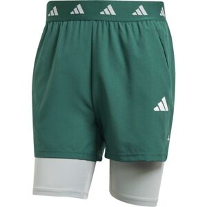 adidas GYM+ 2IN1 SHORT Pánské sportovní kraťasy, zelená, velikost