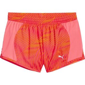 Puma RUN FAVORITE AOP VELOCITY 3" SHORT W Dámské sportovní kraťasy, červená, velikost
