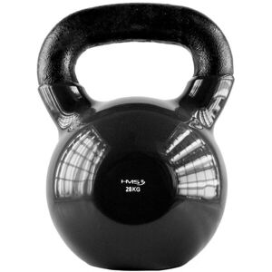 HMS KNV28 Kettlebell pokrytý vinylem, černá, velikost