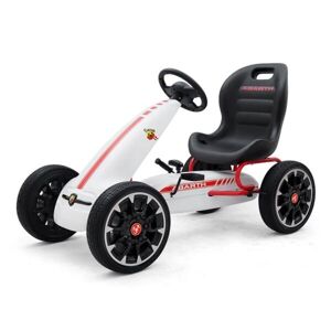 MILLY MALLY ABARTH Dětská šlapací motokára, bílá, velikost