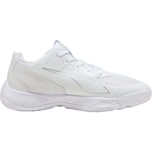 Puma ACCELERATE JR 4 Dětská obuv na házenou, bílá, velikost 38