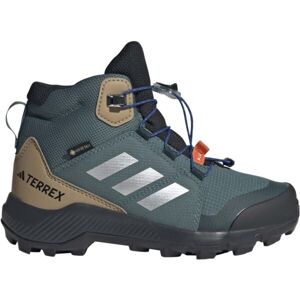 adidas TERREX MID GTX K Dětské outdoorové boty, tmavě zelená, velikost 38