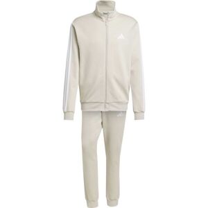 adidas SPORTSWEAR BASIC 3-STRIPES FLEECE Pánská tepláková souprava, béžová, velikost XXL