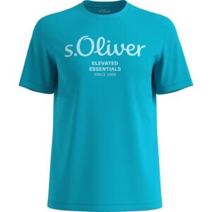 s.Oliver LOGO T-NOOS Pánské tričko, tyrkysová, velikost