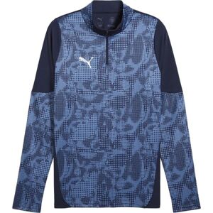 Puma TEAMCUP TRAINING 1/4 ZIP TOP Pánská sportovní mikina, modrá, velikost