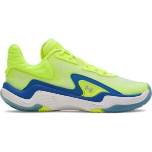 Under Armour SPAWN 7 Unisexové basketbalové boty, reflexní neon, velikost 43