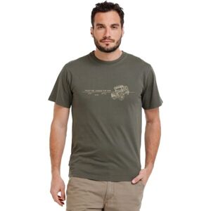 BUSHMAN ETAH Pánské triko, tmavě zelená, velikost