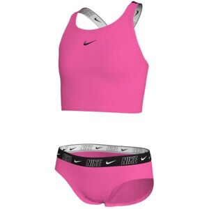 Nike NIKE LOGO TAPE Dívčí plavky, růžová, velikost