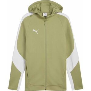 Puma TEAMEVOSTRIPE HOODED JACKET Pánská bunda, khaki, velikost