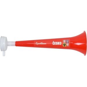 SPORT TEAM TRUBKA ČR 4 Fanouškovská trubka s nástavcem, červená, velikost