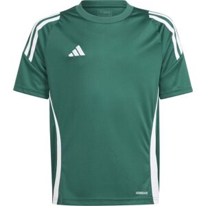 adidas TIRO24 JERSEY Y Chlapecký fotbalový dres, tmavě zelená, velikost