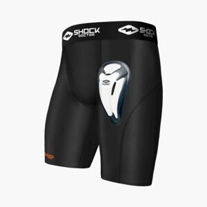 McDavid 221 CORE COMPRESSION SHORT Kompresní šortky se suspenzorem, černá, velikost