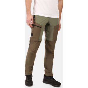 KILPI HOSIO Pánské outdoorové odepínací kalhoty, khaki, velikost