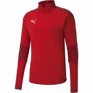 Puma TEAM FINAL 21 TRAINING 14 ZIP TOP Pánské tréninkové triko, červená, velikost XXL