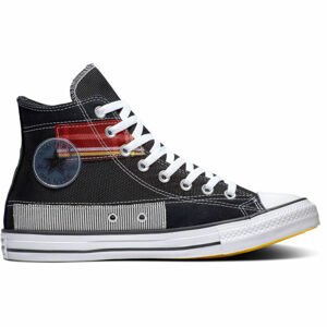 Converse CHUCK TAYLOR ALL STAR PATCHWORK HIGH Unisex kotníkové tenisky, černá, veľkosť 37.5