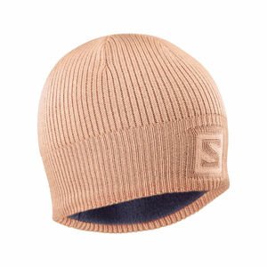 Salomon LOGO BEANIE CITRU Zimní čepice, oranžová, veľkosť UNI