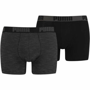 Puma BIRDFEET STRIPE BOXER 2P Pánské boxerky, tmavě šedá, velikost S