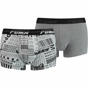 Puma ACTIVISM AOP TRUNK 2P Pánské boxerky, černá, velikost