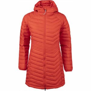 Columbia POWDER LITE MID JACKET Dámská dlouhá zimní bunda, oranžová, velikost