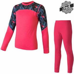 Sensor MERINO IMPRESS SET JNR Dětský juniorský set, růžová, velikost 140