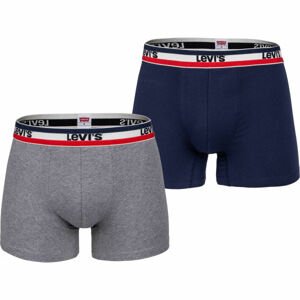 Levi's MEN SPRTSWR LOGO BOXER BRIEF 2P Pánské boxerky, tmavě modrá, velikost M