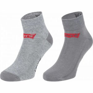 Levi's® MID CUT BATWING LOGO 3P Ponožky, šedá, velikost