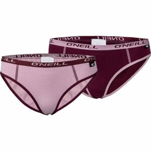 O'Neill WOMEN BIKINI SLIP PLAIN 2-PACK Dámské spodní kalhotky, vínová, velikost M