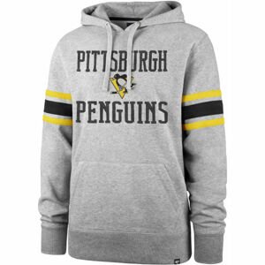 47 NHL PITTSBURGH PENGUINS DOUBLE BLOCK ’47 SLEEVE STRIPE HOOD Klubová mikina, šedá, velikost L