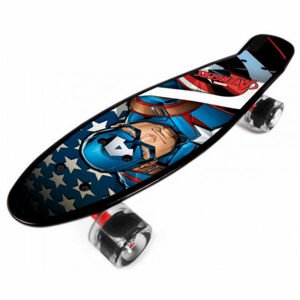 Disney CAPITAIN AMERIKA Skateboard, černá, velikost