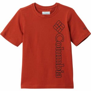 Columbia HAPPY HILLS GRAPHIC SHORT SLEEVE TEE Dětské triko, červená, velikost