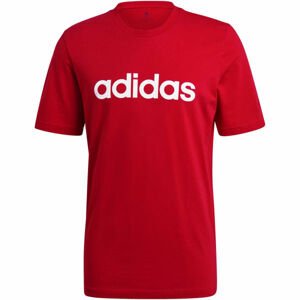 adidas LINEAR TEE Pánské tričko, červená, velikost