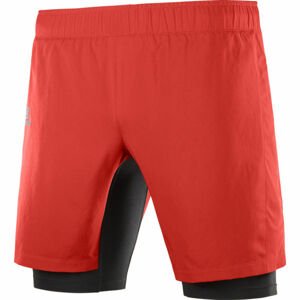 Salomon XA TWINSKIN SHORT M Pánské kraťasy, červená, velikost XL