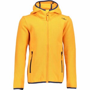 CMP KID G FIX HOOD JACKET Dívčí mikina, oranžová, veľkosť 116