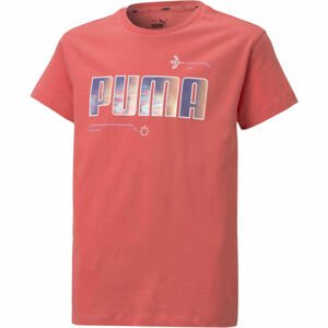 Puma ALPHA TEE G Dívčí triko, lososová, velikost 116