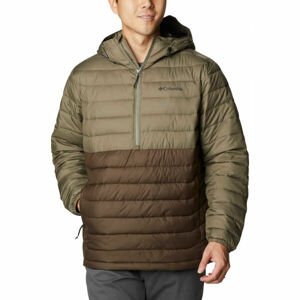 Columbia POWDER LITE ANORAK Pánská bunda, hnědá, velikost XXL