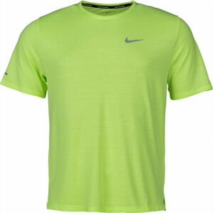 Nike DRI-FIT MILER Pánské běžecké tričko, zelená, velikost L