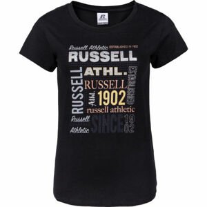 Russell Athletic RUSSELL MIX S/S TEE Dámské tričko, černá, velikost