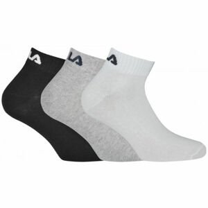 Fila QUARTER PLAIN SOCKS 3P Ponožky, černá, velikost 39/42