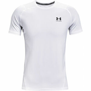 Under Armour HG ARMOUR FITTED SS Pánské triko s krátkým rukávem, bílá, velikost XXL