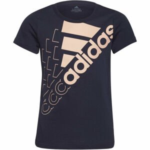 adidas LOGO T1 Dívčí tričko, tmavě modrá, velikost 116