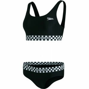Speedo SOLID U-BACK 2 PIECE Dámské plavky, černá, velikost 36