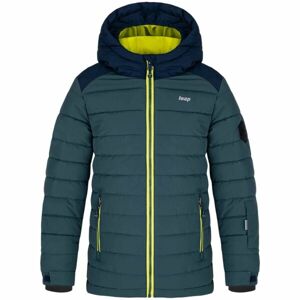 Loap FULMOS Chlapecká lyžařská bunda, tmavě zelená, velikost 112-116