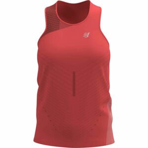 Compressport PERFORMANCE SINGLET W Dámské běžecké tílko, lososová, velikost L