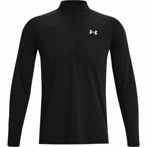 Under Armour STREAKER HALF ZIP Pánské triko s dlouhým rukávem, černá, velikost L